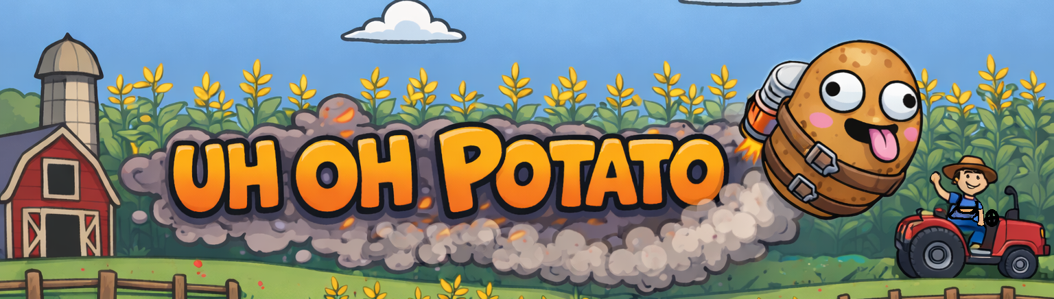 uh oh potato banner